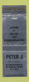 Matchbook Cover - Peter J Hair Cutters New York City