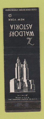 Matchbook Cover - Waldorf Astoria Hotel New York City WEAR