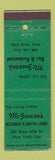Matchbook Cover - McGovern's Restaurant New York City WEAR