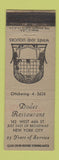 Matchbook Cover - Dodes Restaurant New York City WEAR