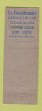 Matchbook Cover - Hotel Commodore New York City
