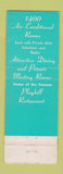 Matchbook Cover - Hotel Manhattan New York City