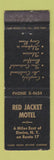 Matchbook Cover - Red Jacket Motel Elmira NY