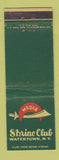 Matchbook Cover - Media Shrine Club Watertown NY WEAR