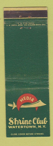 Matchbook Cover - Media Shrine Club Watertown NY WEAR