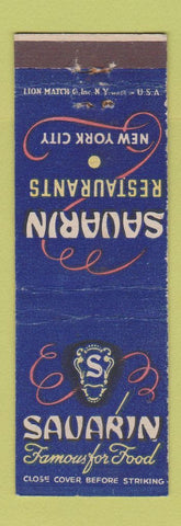 Matchbook Cover - Savarin Restaurant New York City