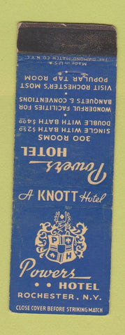 Matchbook Cover - Powers Hotel Rochester NY WEAR