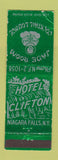 Matchbook Cover - Hotel Clifton Niagara Falls NY Jade Room WEAR