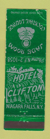Matchbook Cover - Hotel Clifton Niagara Falls NY Jade Room WEAR