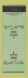 Matchbook Cover - Monte Carlo New York City Russell Patterson WEAR