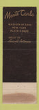Matchbook Cover - Monte Carlo New York City Russell Patterson WEAR