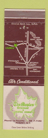 Matchbook Cover - Maples Restaurant Pompey NY