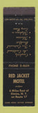 Matchbook Cover - Red Jacket Motel Elmira NY