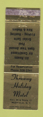 Matchbook Cover - Thruway Holiday Motel Westfield NY WEAR