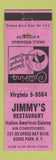 Matchbook Cover - Jimmy's Restaurant Ozone Park NY WEAR