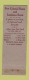Matchbook Cover - Minnie Vrooman Hoskins Mizpah Restaurant Syracuse NY