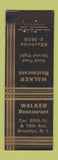 Matchbook Cover - Walker Restaurant Brooklyn NY WEAR