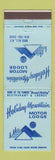 Matchbook Cover - Holiday Mountain Motor Lodge Rock Hill NY