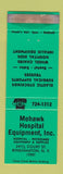 Matchbook Cover - Mohawk Hospital Equipment Binghamton NY WORN