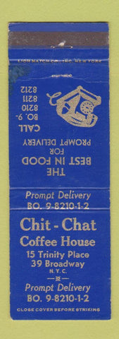 Matchbook Cover - Chit Chat Coffee House New York City WEAR