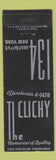 Matchbook Cover - The Clichy Restaurant New York City