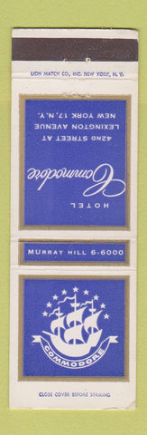 Matchbook Cover - Hotel Commodore New York City