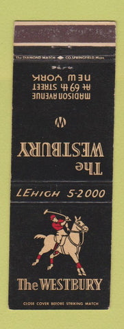 Matchbook Cover - Westbury Hotel New York City