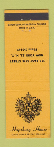 Matchbook Cover - Hapsburg House New York City