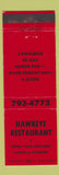 Matchbook Cover - Hawkeye Restaurant Lake George NY