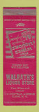 Matchbook Cover - Walrath's Liquor Store Ilion NY