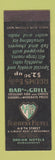 Matchbook Cover - Forrest House New York City SAMPLE