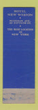 Matchbook Cover - Hotel New Weston New York City
