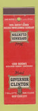 Matchbook Cover - Hotel Governor Clinton New York City