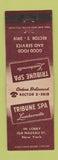 Matchbook Cover - Tribune Spa Luncheonette New York City
