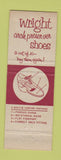 Matchbook Cover - Wright Shoes Nolan's Auburn NY