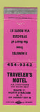Matchbook Cover - Traveler's Motel North Syracuse NY WEAR