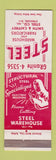 Matchbook Cover - Steel Warehouse Welding Syracuse MY Smith Caffrey