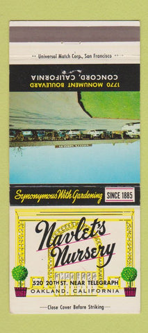 Matchbook Cover - Navlet's Nursery Oakland CA 30 Strike