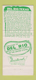 Matchbook Cover - Del Rio National Bank Del Rio TX 30 Strike