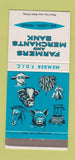 Matchbook Cover - Farmers and Merchants Bank De Leon TX 30 Strike