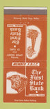 Matchbook Cover - First State Bank Rankin TX 30 Strike