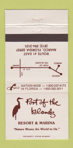 Matchbook Cover - Port of the Islands Resort Marco FL 30 Strike