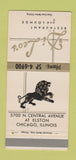 Matchbook Cover - Di Leo's Restaurant Chicago IL Lion 30 Strike