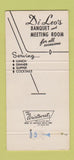 Matchbook Cover - Di Leo's Restaurant Chicago IL Lion 30 Strike