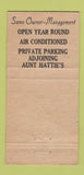 Matchbook Cover - Aunt Hattie's Chicken St Petersburg FL WEAR 30 Strike