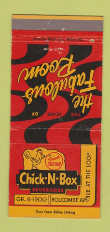 Matchbook Cover - Chick n Box Mobile IL 30 Strike
