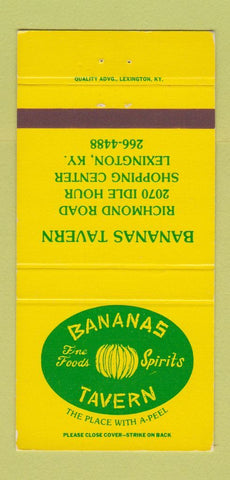 Matchbook Cover - Bananas Tavern Lexington KY 30 Strike