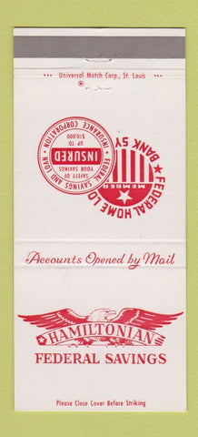 Matchbook Cover - Hamiltonian Federal Savings St Louis Ferguson MO 30 Strike