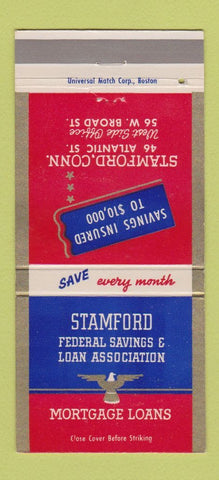 Matchbook Cover - Stamford Federal Savings Stamford CT 30 Strike