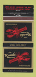 Matchbook Cover - Jim Rund's Seafood Rochester NY 30 Strike